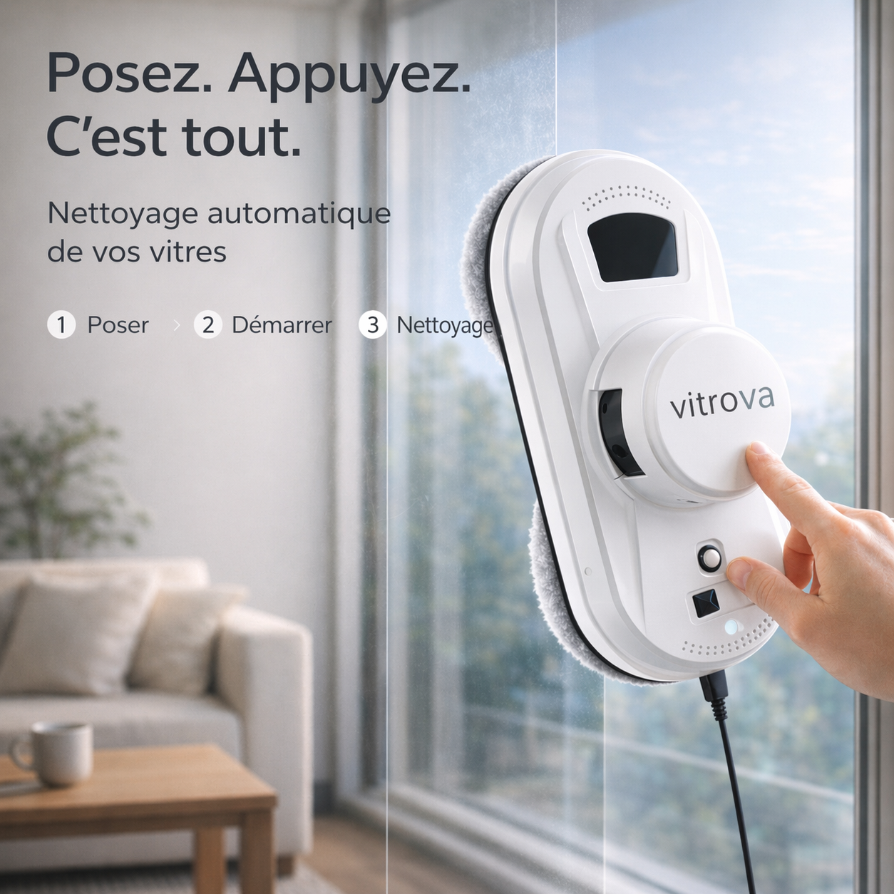 Robot lave-vitres automatique Vitrova nettoyage sans effort, vitres impeccables