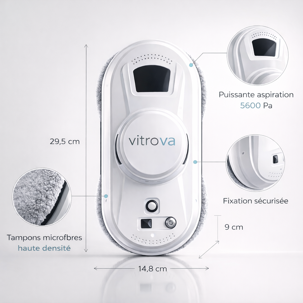 Robot lave-vitres automatique Vitrova nettoyage sans effort, vitres impeccables
