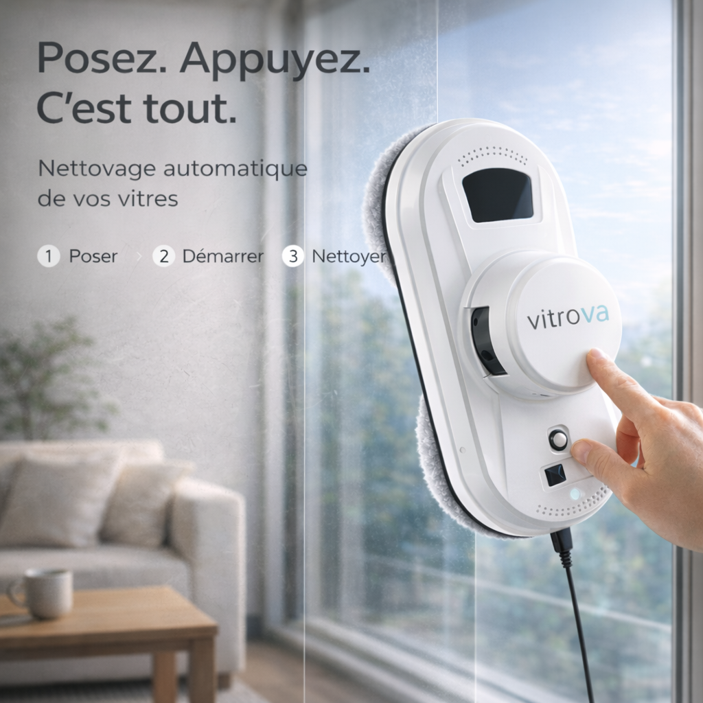 Robot lave-vitres automatique Vitrova nettoyage sans effort, vitres impeccables
